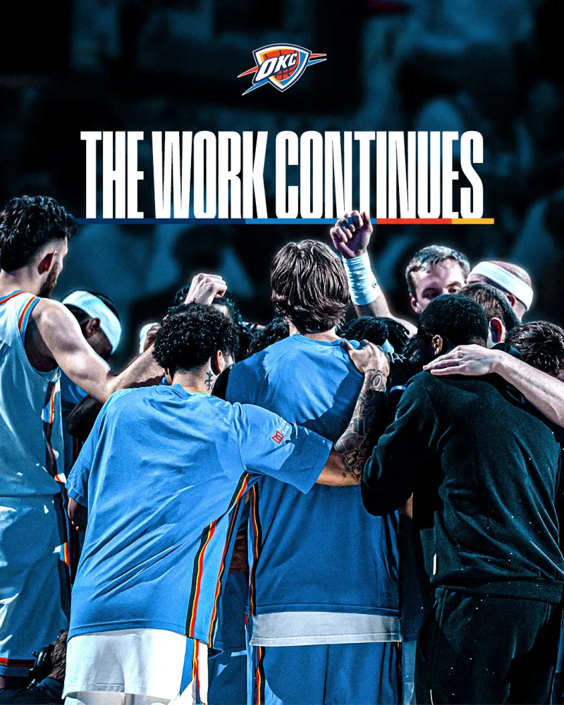 开云App-冲击卫冕！雷霆官方晒海报：我们连续三年斩获西部头号种子